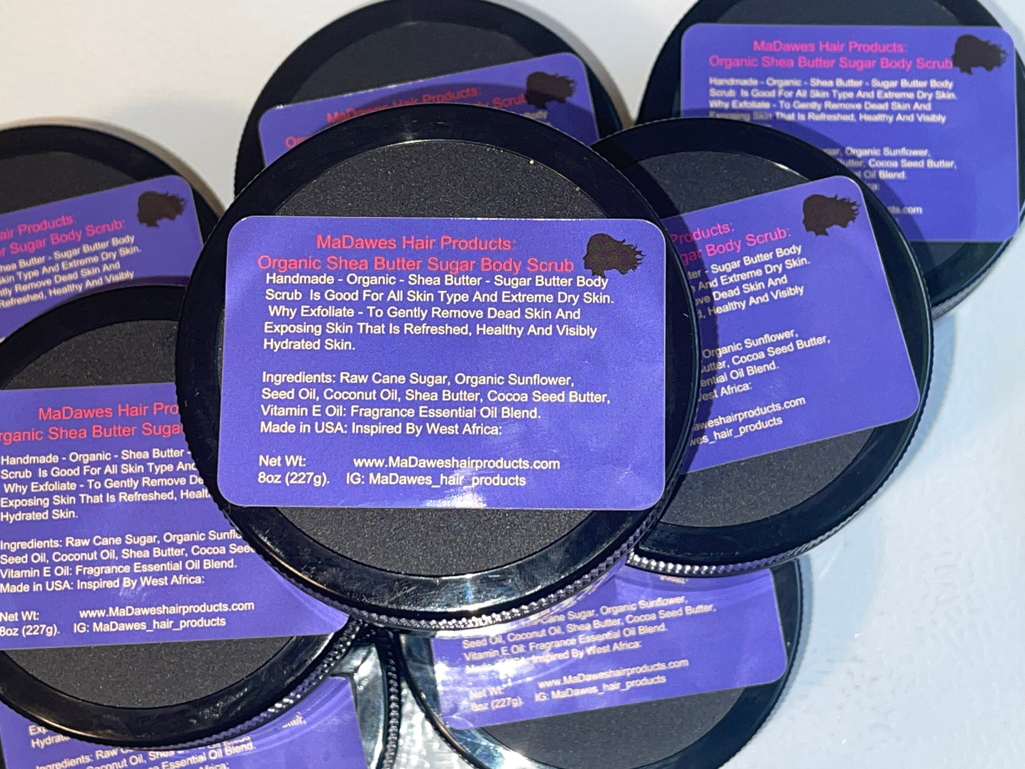 Organic Shea Butter Sugar Body Scrubs: