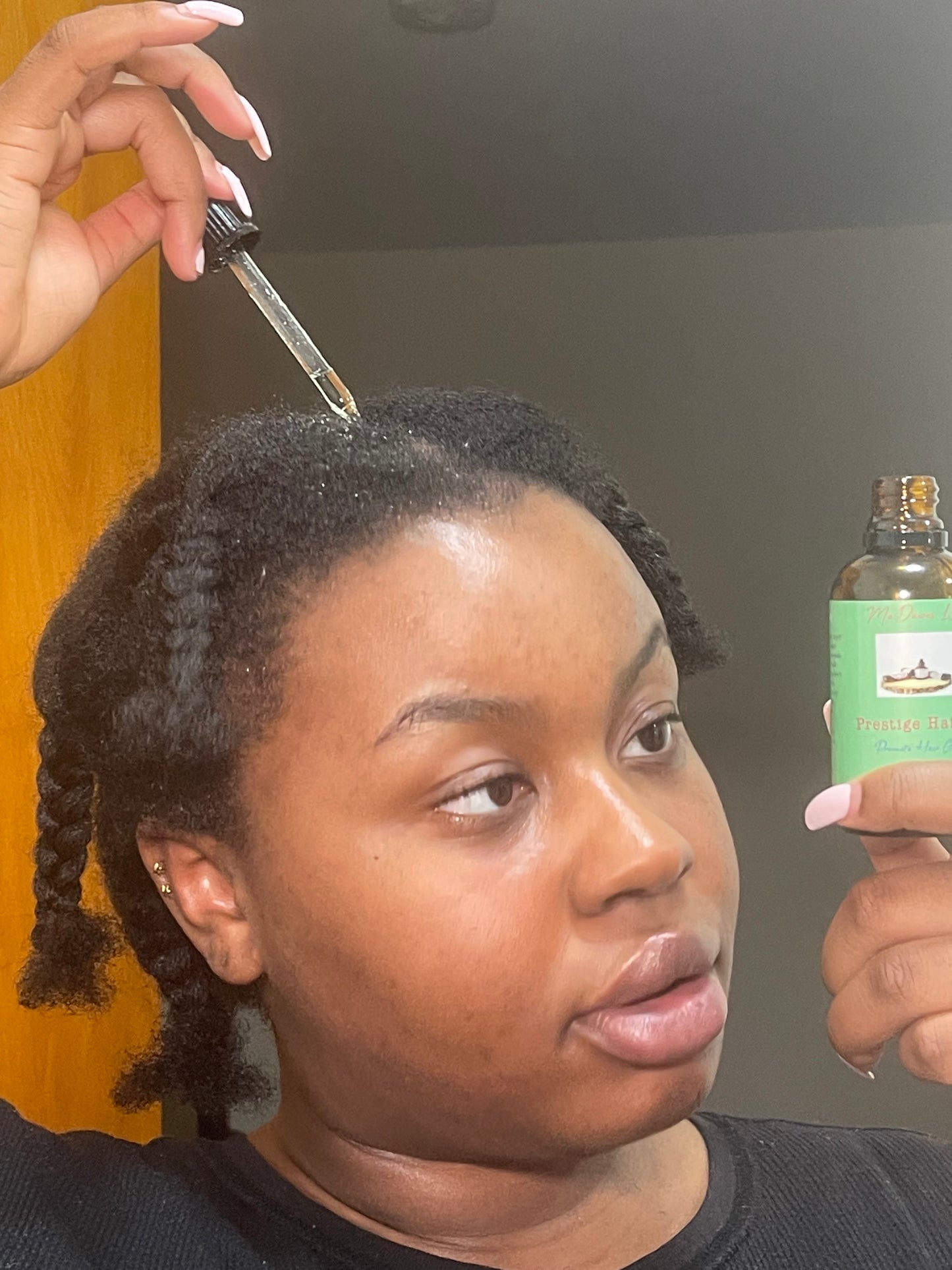 Prestige Hair Oil and Rice/Rose water hair spray Set: