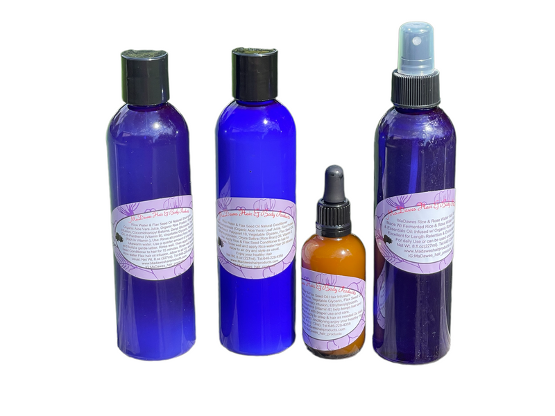 Rice Water and Flaxseed oil set: